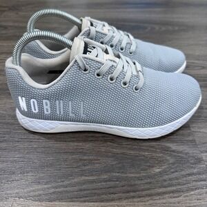 NOBULL SuperFabric Trainer Light Grey Sneakers Womens 7.5 Mens 6 Low Top Gym